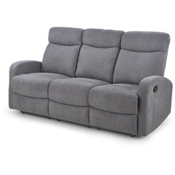 Sofa 3-osobowa z funkcją rozkładania tapicerowana szara Oslo