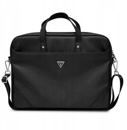 Guess Torba 16" czarny Saffiano Hot Stamp Triangle
