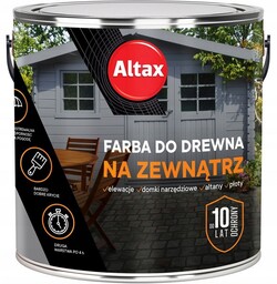 Altax Farba do Drewna Zewnątrz 2.5L Czarny półmat