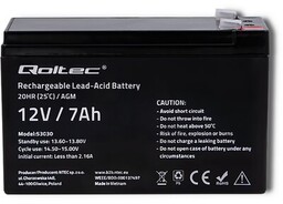 Qoltec Akumulator AGM 12V 7Ah