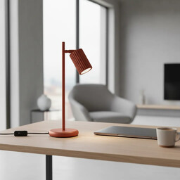Lampa biurkowa KARBON ochra czerwona SL.1643 - Sollux