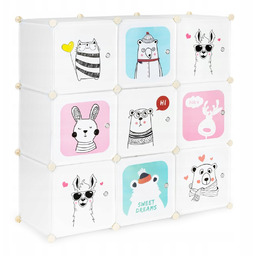 Szafka Regał Dla Dzieci Modułowa 9 Półek Dziecięca