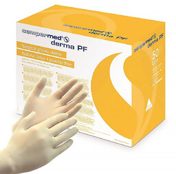 Semperit Rękawice chirurgiczne lateksowe sterylne bezpudrowe Sempermed Derma