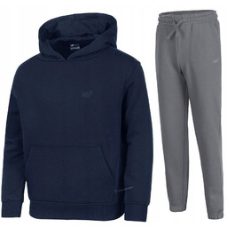 4F OCIEPLANY CHĹOPIÄCY DRES KOMPLET BLUZA KANGURKA SPODNIE