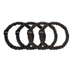 Dore & Rose Scrunchie 1 cm Set Black