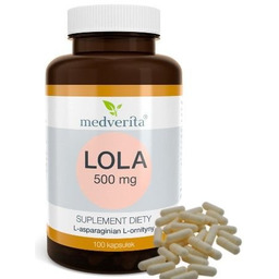 LOLA 500mg L-asparaginian L-ornityny Ornityna Wątroba Liver 100