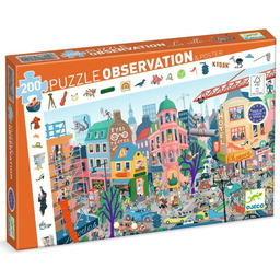 Puzzle 200 elementów obserwacja Miasto Djeco DJ07515
