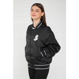 Kurtka dziewczęca przejściowa Bomberka, czarna, 152 Reporter