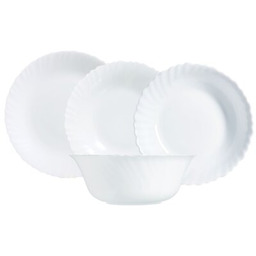 LUMINARC Serwis obiadowy szklany Feston 6 osób (19