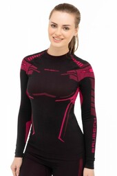 Bluza termoaktywna damska Brubeck Dry LS15690 czarny/fuksja