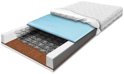 Materac 180x200 sprężynowy bonel z kokosem i pianką