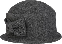 Kapelusz z Sukna Welnianego Manja by Seeberger, antracytowy,