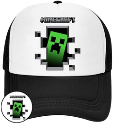 CZAPKA Z DASZKIEM MINECRAFT DLA DZIECI NA LATO