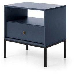 Szafka nocna Mono granatowa (MS54), navy/black, do sypialni