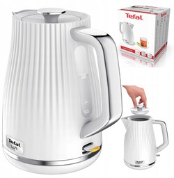 Biały Czajnik Elektryczny Tefal Loft Bezprzewodowy Wymienny Filtr