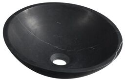 Sapho BLOK umywalka kamienna 40cm czarny Marquin mat