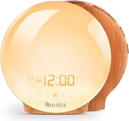 COULAX Budzik świetlny, budzik ze światłem dziennym, symulacja