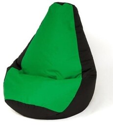 Go Gift Pufa worek sako GRUSZA czarny-zielony XXL