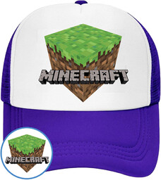 CZAPKA Z DASZKIEM MINECRAFT DLA DZIECI NA LATO