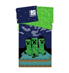 Jerry Fabrics Pościel bawełniana 140x200 Minecraft 1216 Sssleep