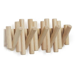 Umbra Picket drewniany wieszak ścienny do przedpokoju skandynawski