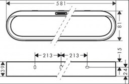 HANSGROHE 27926670 WallStoris Wieszak na ręcznik Czarny Matowy