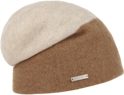 Czapka Kaszmirowa Twotone by Seeberger, camelowy, One Size