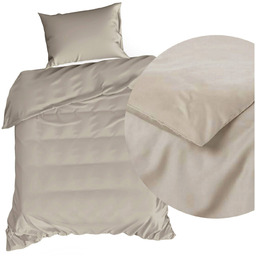 Pościel 140 x 200 2cz Satynova Nova3 Beżowa1