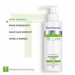 Pharmaceris T Puri-Sebogel, antybakteryjny żel myjący do twarzy,
