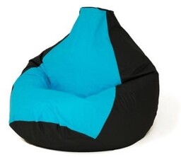 Go Gift Pufa worek sako GRUSZA czarny-niebieski XL