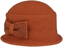 Kapelusz z Sukna Welnianego Manja by Seeberger, terakota,