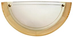 Skandynawski kinkiet półokrągły Standard 11-32440 Candellux drewniany biały