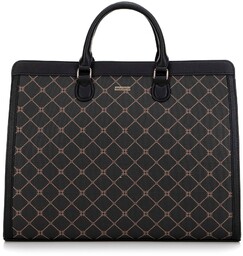 Damska shopperka z etui na laptopa czarna