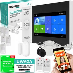 Alarm Bezprzewodowy 5x Czujnik Ruchu Drzwi Okno Gsm