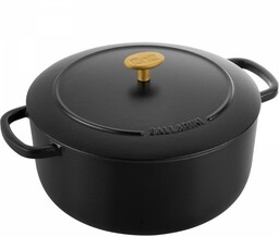 Ballarini Garnek żeliwny Okrągły 5.5l Czarny Bellamonte