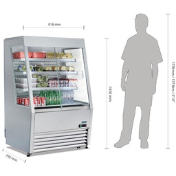 Polar Lodówka wystawowa wielopółkowa 918mm I Polar Refrigeration
