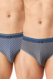 Slipy męskie z zewnętrzną gumą (2 pack)