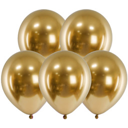 Balony lateksowe Glossy złote - 30 cm -
