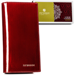 Duży portfel damski z ochroną RFID skóra naturalna