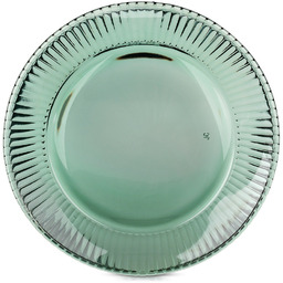 Talerz deserowy szklany zielony VERDE 20,5 cm