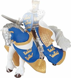 Papo 39952 Król Artur koń niebieski średniowieczny -