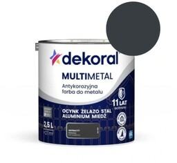 DEKORAL Farba antykorozyjna MULTIMETAL antracyt 2,5L