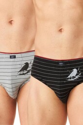 Slipy męskie bawełniane (2 pack) jasne i ciemne
