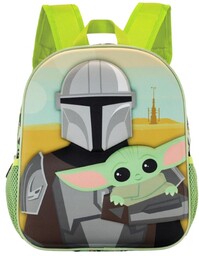 Jednokomorowy 3D Plecak Przedszkolny Mandalorian Grogu Baby Yoda