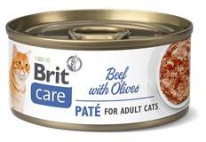 BRIT CARE cat konz. ADULT BEEF paté/olives -