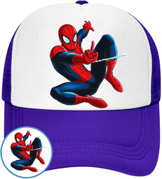 CZAPKA Z DASZKIEM SPIDERMAN DLA DZIECI NA LATO