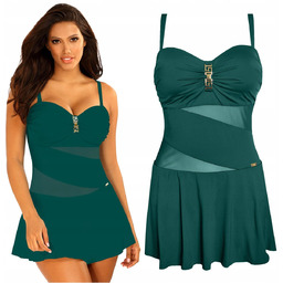 Strój kąpielowy jednoczęściowy usztywniany sukienka plażowa SELF 8900