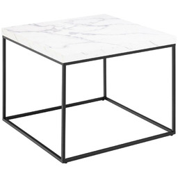 Stolik kawowy Barossa 60x60 cm kwadratowy biały marmur