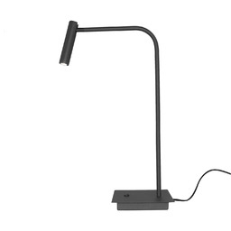 Lampa stołowa metalowa czarna z regulowanym LED AZ6211