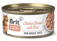 BRIT CARE cat konz. ADULT CHICKEN/breast/rice - 70g